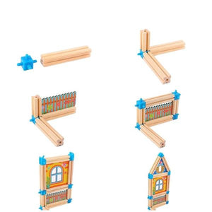 TinyCastle - JEU DE CONSTRUCTION EN BOIS MONTESSORI